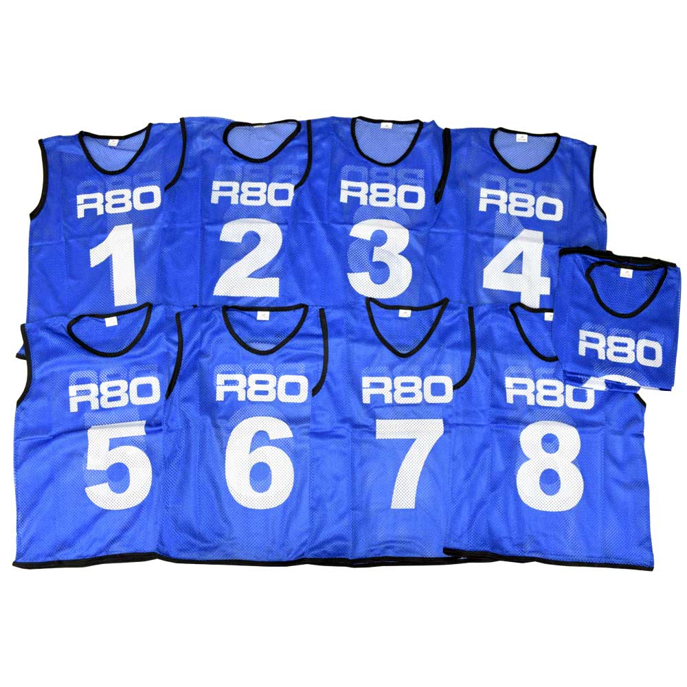 1 - 25 Numbered Training Bib Sets_MediumBlue_XLR8 Fitness