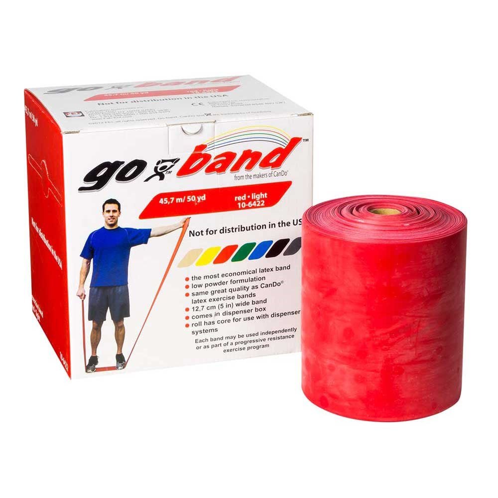 Go Band Resistance Exercise Bands Comparable to Cando® Band Quality_45mRed_XLR8 Fitness