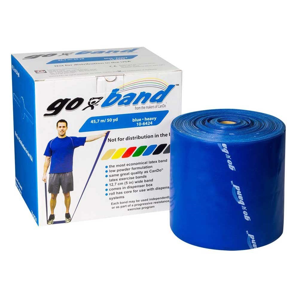 Go Band Resistance Exercise Bands Comparable to Cando® Band Quality_45mBlue_XLR8 Fitness