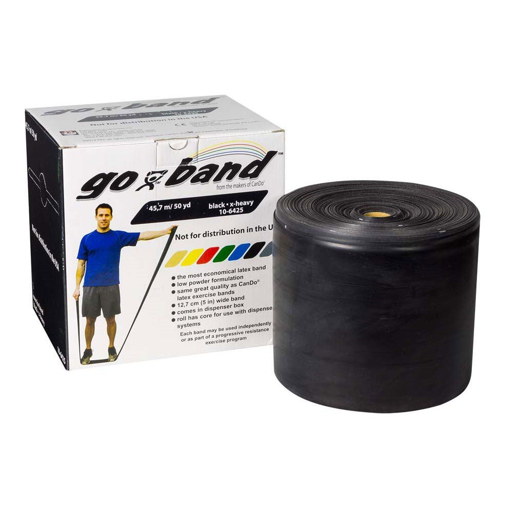 Go Band Resistance Exercise Bands Comparable to Cando® Band Quality_45mBlack_XLR8 Fitness