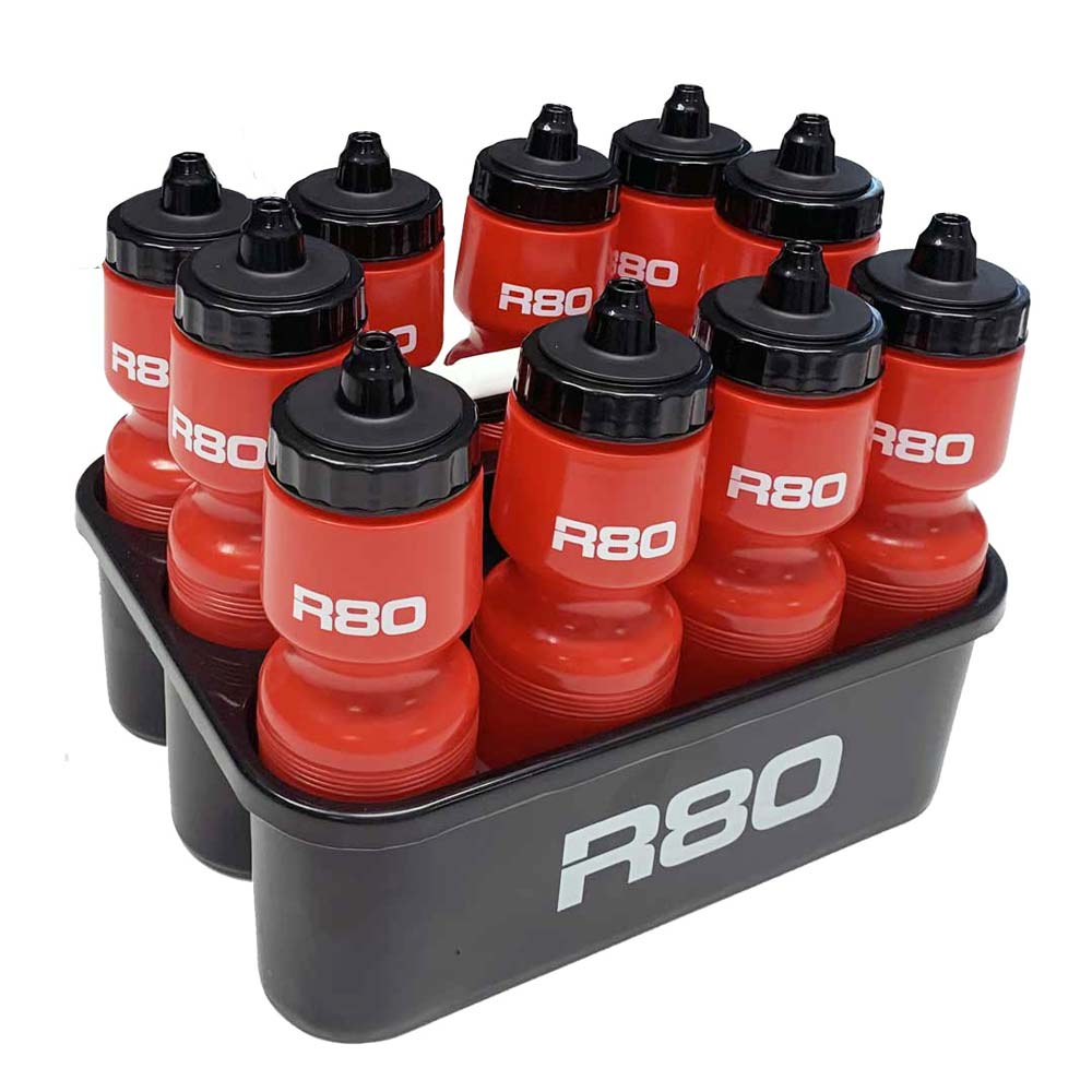 R80 Heavy Duty Bottle Carrier with 10 Bottles_Red/Black_XLR8 Fitness