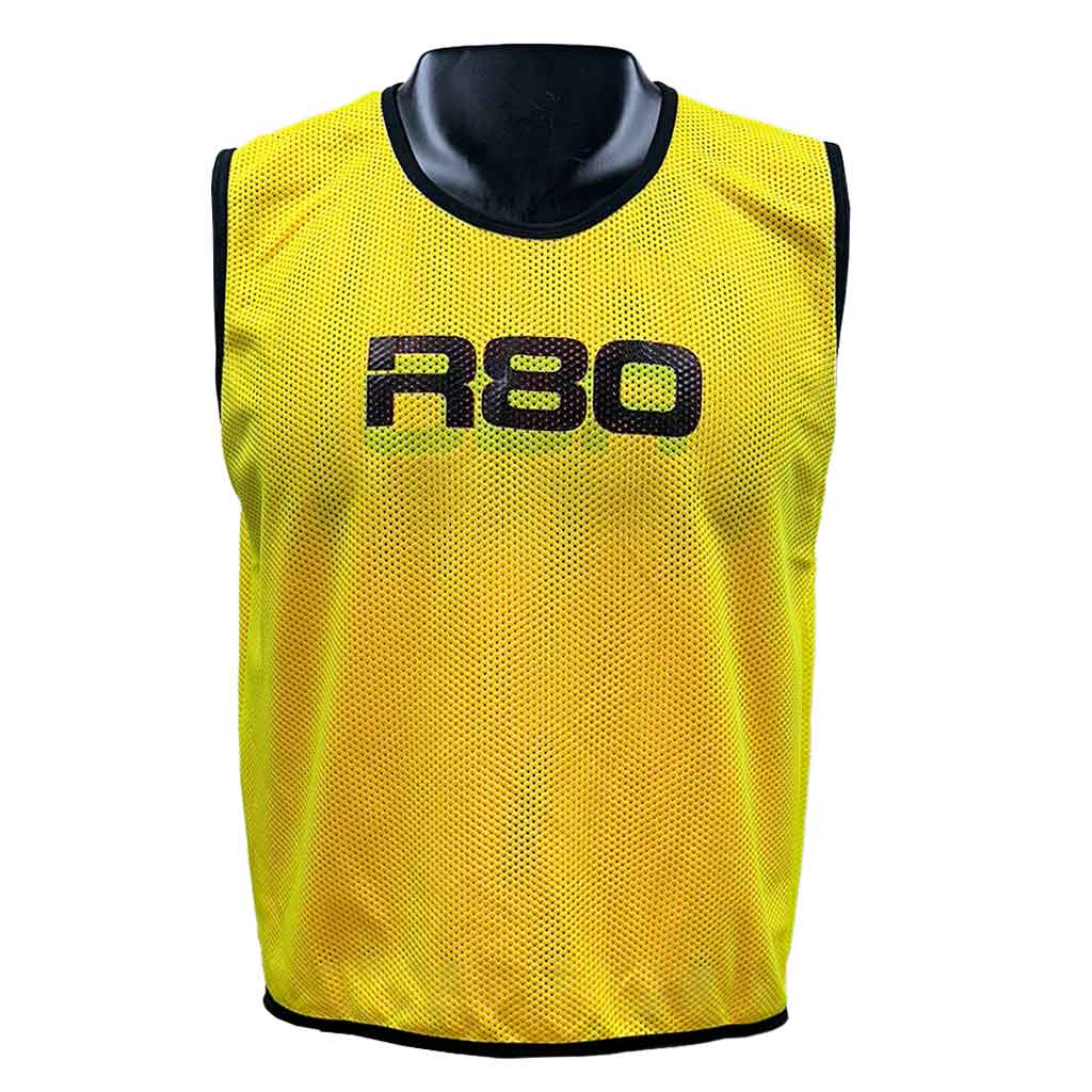 R80 Mesh Training Bibs_JuniorYellow_XLR8 Fitness