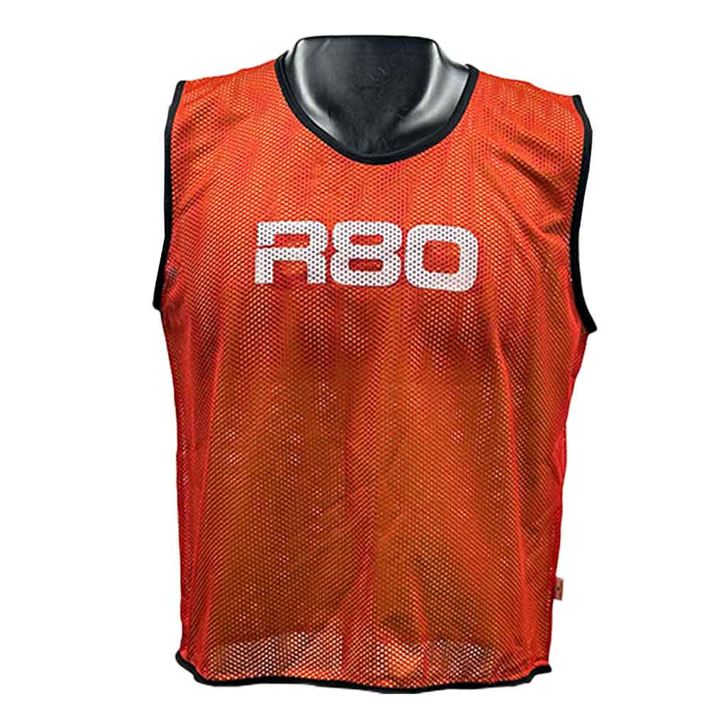 R80 Mesh Training Bibs_JuniorRed_XLR8 Fitness