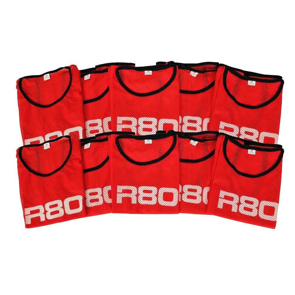 R80 Mesh Training Bibs Set of 10_SmallRed_XLR8 Fitness