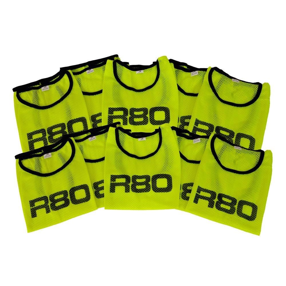 R80 Mesh Training Bibs Set of 10_JuniorYellow_XLR8 Fitness