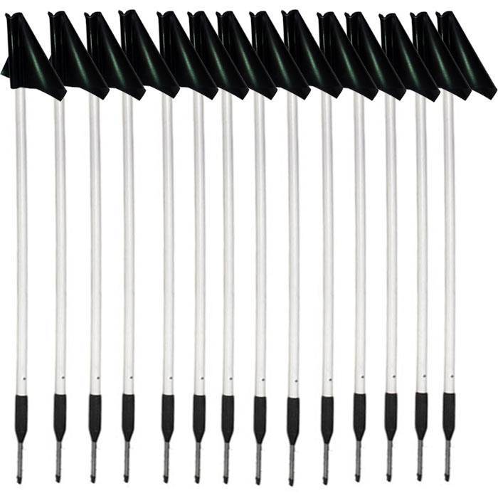 R80 Safety Touchline Pole Full Field Set with PVC Flags_Black_XLR8 Fitness