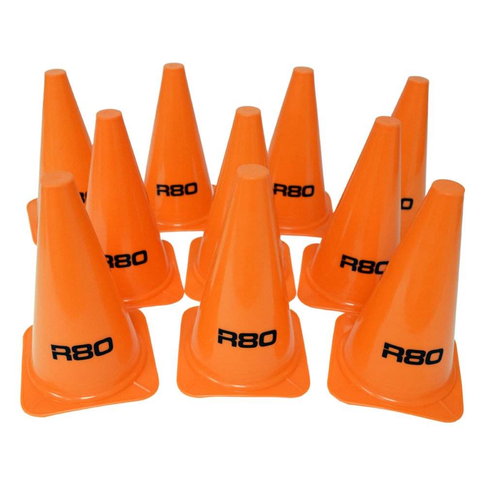 R80 Witches Hat Marker Cones_Set of 10 22cm_XLR8 Fitness