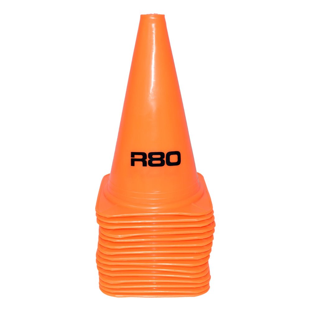 R80 Witches Hat Marker Cones_Set of 10 22cm_XLR8 Fitness