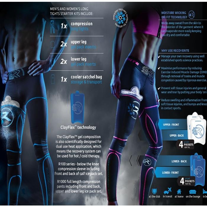 Recoverite R100 Womans Ice Compression Tights_XS_XLR8 Fitness