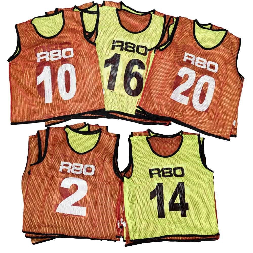 Red and Yellow Training Bibs Set for Squad Numbering and Warm - Ups_Small_XLR8 Fitness