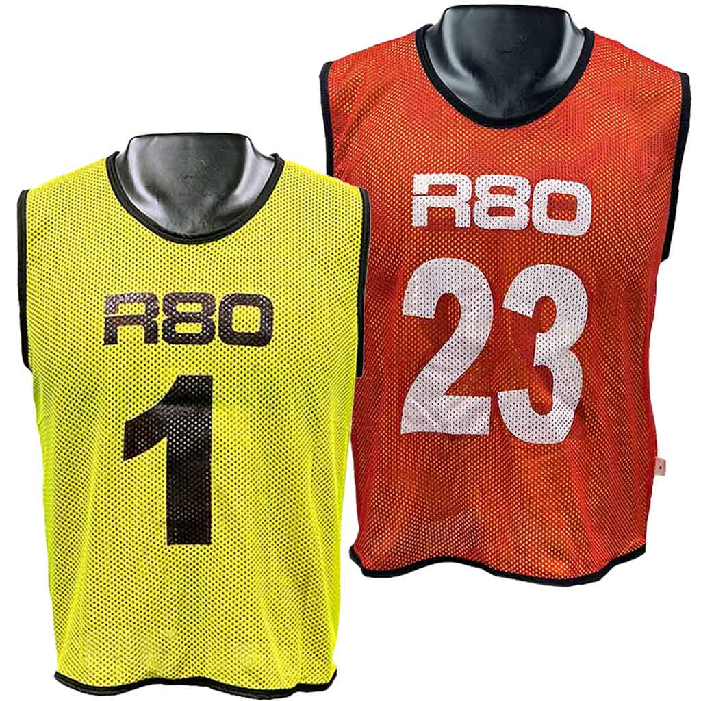 Red and Yellow Training Bibs Set for Squad Numbering and Warm - Ups_Small_XLR8 Fitness