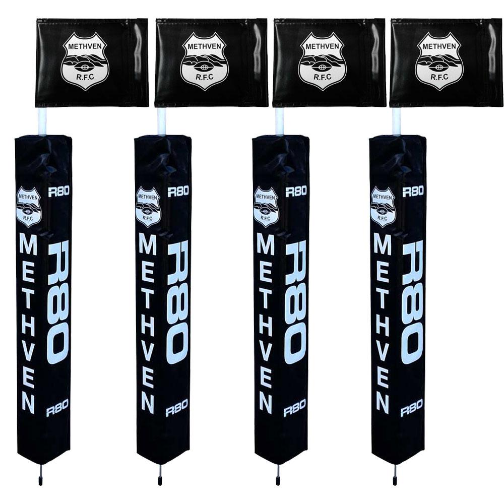 Touchline Flag Pole with Protector & Rigid Flag__XLR8 Fitness