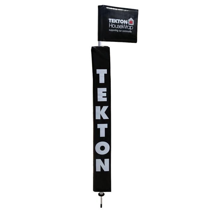 Touchline Flag Pole with Protector & Rigid Flag__XLR8 Fitness