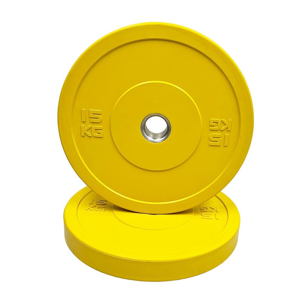 XLR8 Coloured Bumper Plates_Yellow 15kg_XLR8 Fitness
